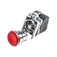 シュナイダーエレクトリック 照光式押しボタンスイッチ Harmony XB4シリーズ 22mm 赤 XB4BW34B5 XB4BW34B5 1個