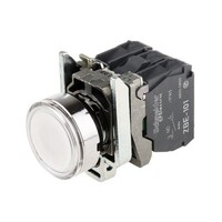 シュナイダーエレクトリック 照光式押しボタンスイッチ Harmony XB4シリーズ 22mm 白 XB4BW31B5 XB4BW31B5 1個
