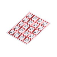 RS Pro 危険 & 警告ラベル 光沢重合体ビニル 黒, 赤, 白 40 x 40mm 1袋(20個入) 8187739 8187739 1袋