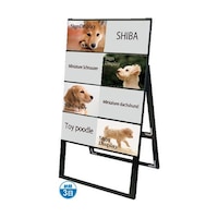 常磐精工 ブラックカードケーススタンド看板 A4横8片面ハイ BCCSKA4Y8KH 1台