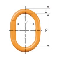キトー チェンスリング カナグ部材(アイタイプ) マスターリンクHMM 基本使用荷重5.2t HMM1310 HMM1310 1個