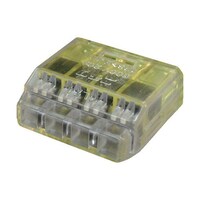 ニチフ クイックロック 差込形電線コネクタ 極数4 黄透明 50個入 QLX 4 QLX 4 1箱