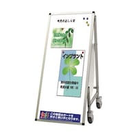 常磐精工 パネルスタンド サポートサインスマート 非常搬送用「車いす」タイプ ホワイトボード SPSSISUWB 1台