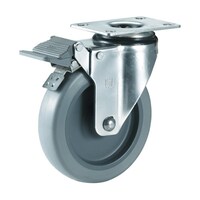 サムソンキャスター ステンレスキャスター 自在SP付 ウレタン 125mm TP515001PLYSWB TP515001PLYSWB 1個