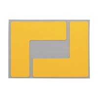 ニトムズ 耐久フロアサインズL型M黄20枚 Y6033