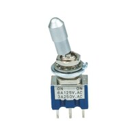 日本電産コパル電子 Copal Electronics トグルスイッチ ラッチ 単極双投(SPDT) PCB 25 mA @ 20 V dc 8E1012Z 8E1012Z 1個