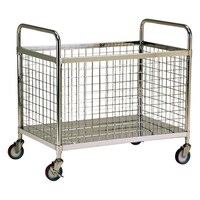 テックサス 金網付きステンレスワゴン MW9060D 1台