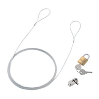 サンワサプライ パソコンセキュリティワイヤーロック 南京錠タイプ SL57