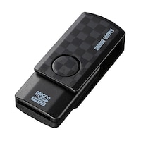 サンワサプライ microSDカードリーダーブラック ADRMCU2SWBK