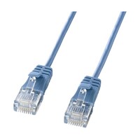 サンワサプライ カテゴリ6準拠 極細LANケーブル ブルー 2m KBSL602BL