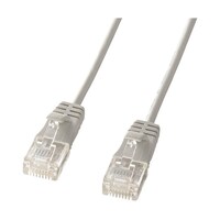 サンワサプライ カテゴリ6準拠 極細LANケーブル ライトグレー 3m KBSL603