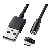 サンワサプライ 超小型Magnet脱着式microUSBケーブル 1m KUCMG1
