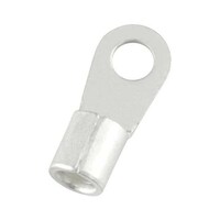 RS Pro 非絶縁 丸形圧着端子 内径:6.4mm スタッド径:6.4mm to 6AWG 1袋(100個入) 1788628 1788628 1袋