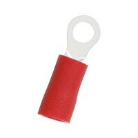 RS Pro 絶縁 丸形圧着端子 内径:3.2mm スタッド径:3.2mm 赤 22AWG to 16AWG +105°C 1袋(100個入) 1788648 1788648 1袋