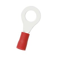 RS Pro 絶縁 丸形圧着端子 内径:6.4mm スタッド径:6.4mm 赤 22AWG to 16AWG +105°C 1袋(100個入) 1788654 1788654 1袋