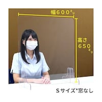アズワン 透明PET樹脂 飛沫防止パーテーション(窓なし) Sサイズ 650×600mm 64324660 1枚