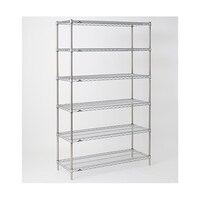 エレクター ステンレスエレクター・シェルフ W1062×D460×H1892mm(P) DB付 6段 SMS1070P1900W6 1台