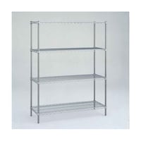 エレクター ステンレスエレクター・シェルフ W1212×D460×H1892mm(P) DB無 4段 SMS1220P1900N4 1台