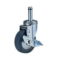 エレクター 打ち込み単独キャスター 幅広型ゴム車 S125W 1台