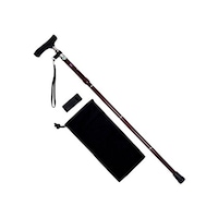 目黒彫刻刀製作所 細型ネック折りたたみステッキ 花柄レッド NS57F5 1本