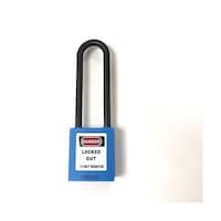セーフラン安全用品 ロックアウト用絶縁パドロック(青) 吊 76mmタイプ 146801