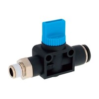 ピスコ ハンドバルブ ストレートB3方弁チューブR1/8出力8 HV018 HV018 1個