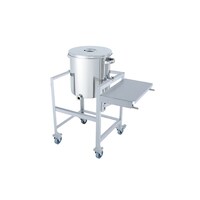 日東金属工業 ステンレス片テーパー型汎用容器 150L 架台付(作業台付) KTTSTASCB565 1個