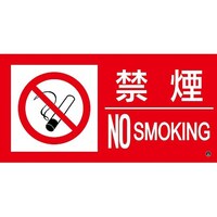 日本緑十字社 消防標識ステッカー 禁煙・NOSMOKING 消防12B 250×500mm 059212