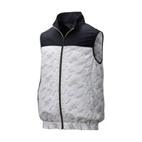 空調服 ポリエステル製カジュアル空調ベストウェアのみネイビー×薄グレーカモ4L KU92020C16S6 KU92020C16S6 1着