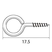福井金属工芸 丸ヒートン17.5mm 1セット(3000本入) 6900A 6900A 1セット