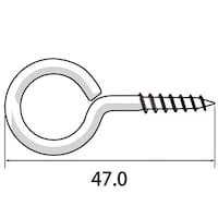 福井金属工芸 丸ヒートン47mm 1セット(300本入) 6900G 6900G 1セット