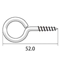 福井金属工芸 丸ヒートン52mm 1セット(200本入) 6900H 6900H 1セット