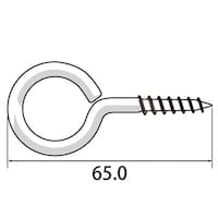 福井金属工芸 丸ヒートン65mm 1セット(100本入) 6900J 6900J 1セット
