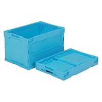 アズワン 530x366x325mm/51.9L 折畳コンテナ(青) EA506AA14 EA506AA14 1個