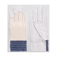 富士グローブ 豚本皮甲メリヤス手袋 白