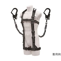 KH ハーネス型墜落制止具(ベルトなし・ランヤード2本)ジャバラストレッチハーネスI型+2丁掛けランヤード セット IPGSLTPWS2 IPGSLTPWS2 1本