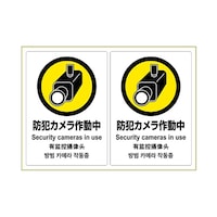 ヒサゴ ステッカー 防犯カメラ A4×2面 KLS031 1枚