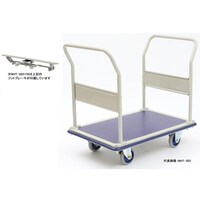 金沢車輌 スチール台車 大型(両ハンドル固定式) フットブレーキ付 NHT303+FB 1台