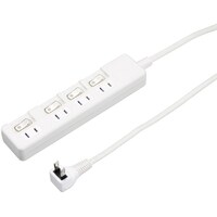 ヤザワ 4個口 節電タップ 0.3m ホワイト H8S4403WH H8S4403WH 1個