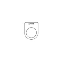 アズワン スイッチ銘板 START 黒 φ30.5 5枚入 P30355P
