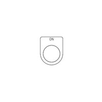 アズワン スイッチ銘板 ON 黒 φ30.5 5枚入 P3055P