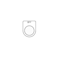 アズワン スイッチ銘板 OFF 黒 φ30.5 5枚入 P3065P
