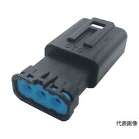 アズワン 防水コネクタ ソケットハウジング 3芯 中継用 10個入 被覆外径φ2.7―3.2 黒 PCE01A503B003