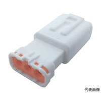 アズワン 防水コネクタ ソケットハウジング 3芯 中継用 10個入 被覆外径φ2.2―2.8 白 PCE01A503N002