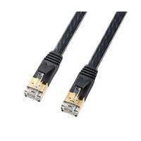 アズワン 0.5m フラットLANケーブル(CAT7/ブラック) EA764BB131 EA764BB131 1個