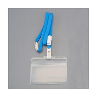 アズワン 吊り下げチャック式名札(ストラップ付/青/10個 EA956VA95 EA956VA95 1パック