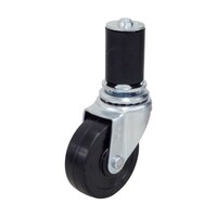 ユーエイキャスター 差し込み式 自在 キャスター ゴム 車輪径100mm Eタイプ ETF型 パイプ径35 ETF100RH35P ETF100RH35P 1個