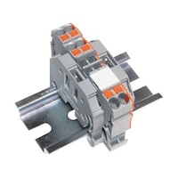 アズワン スプリング式端子台3線式 2極 電線サイズ0.25―2.5 SPTB24A32P