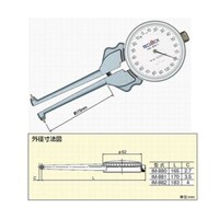 テクロック ダイヤルキャリパゲジ 30ー62mm 6560 IM881 1個