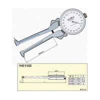 テクロック ダイヤルキャリパゲジ 55ー153mm 6570 IM882 1個